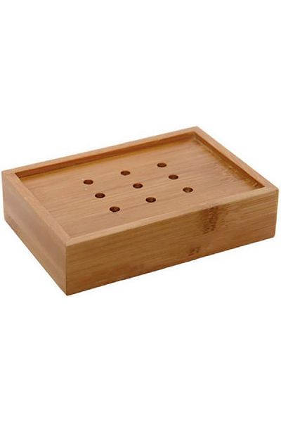 Evideco Elegant Design Rectangular Bamboo Bath Soap Dish Brown 3 x 11cm89762