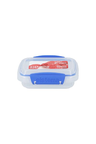 Sistema Klip-It Rectangular Storage Food Container Clear and Blue