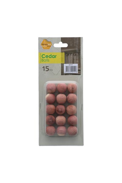 HONEYBEE 15-Piece Cedar Balls Brown