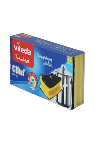Vileda 3-Piece Glitzi Crystal Sponge
