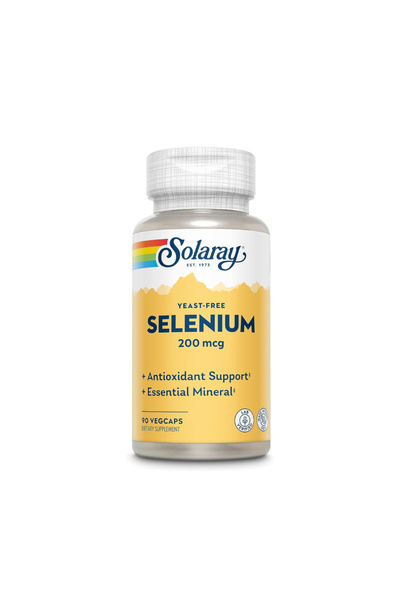 Solaray سيلينيوم 200 ميكروغرام 90 كبسولة نباتية لدعم المناعة ووظيفة الغدة الد...