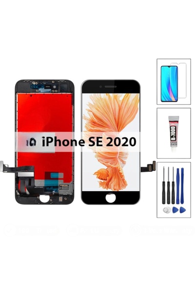 indirimplus iPhone SE 2020 uyumlu LCD EKRAN +Tamir seti - Siyah Renk İlanı SA...