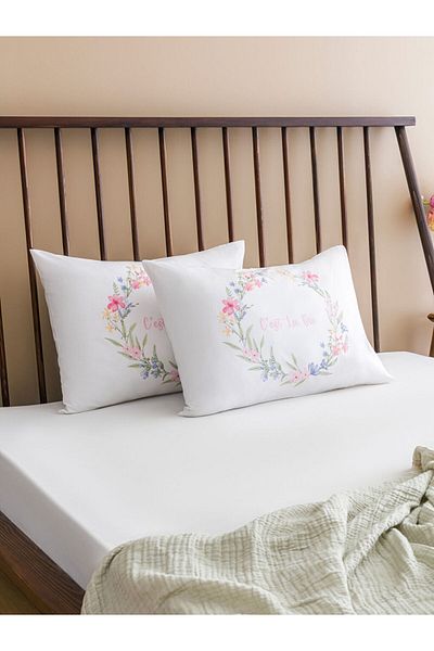 LC Waikiki Mixed Flower Printed Pillow Case 2 Piece 50X70 cm