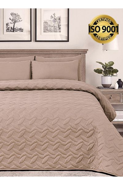 Master Home Textile Microfiber Bedspread Set Fits 120 x 200 cm Single Size Bed 3Pcs Single Size Compressed Comforter Set