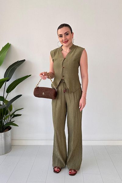 MaziButik Judge Vest Suit Khaki