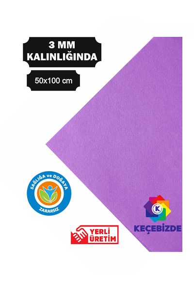 KeçeBizde Lila Thick Felt 3 mm 50 X 100 cm Size