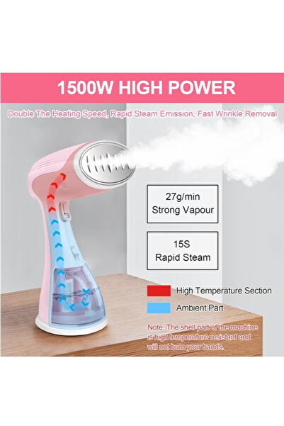 TOSCANA U High-Power Portable Garment Steamer with Fast Heating, Wrinkle Remover - 1500W 300ml