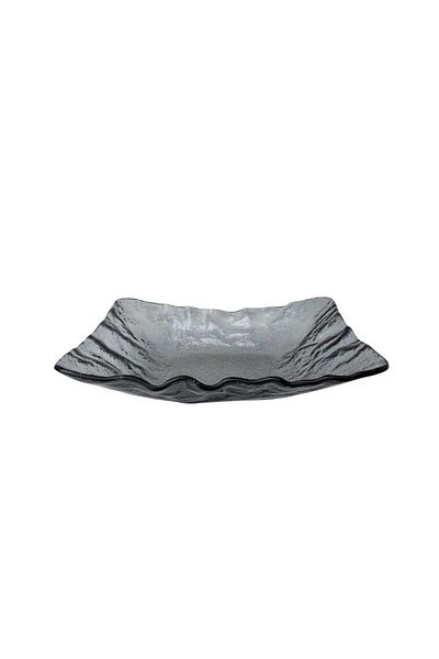 Generic Luxury serving plate with 3D design made of glass, made in Turkey, large size (32 cm * 26.5 cm * 6 mm) - for the elegance of your tables
