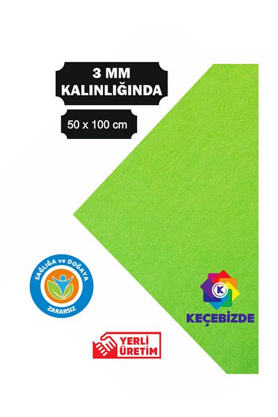 KeçeBizde Peanut Green Thick Felt 3 mm 50 X 100 Size