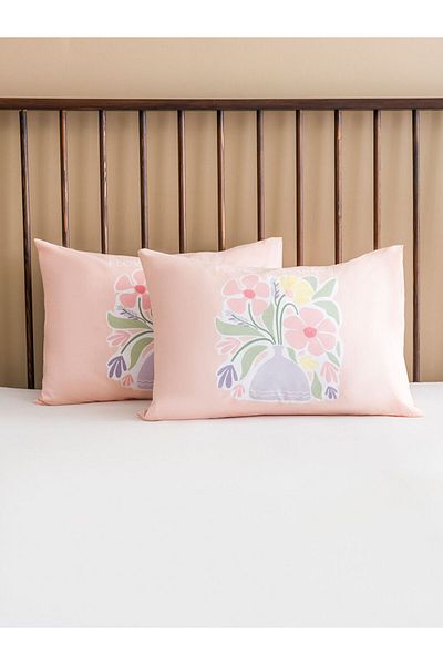 LC Waikiki Mixed Flower Printed Pillow Case 2 Piece 50X70 cm