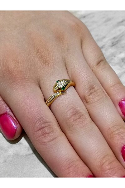 Shiklik MODA المكمل لرقيتك: خاتم على شكل ثعبان من حجر الكريستال