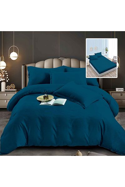 NufJoy Double bed linen DAMASK 6 pieces, Fitted sheet for mattress 160x200 cm or 180x200 cm