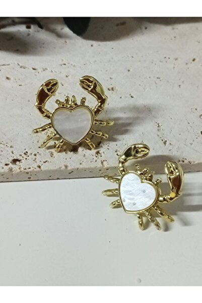 mos&more Gold Yengeç Zarif Kadın Küpe
