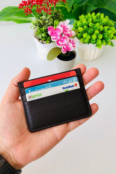 derius Πορτοφόλι Unisex Γνήσιο Δερμάτινο Λεπτό Μοντέλο Καφέ Κάρτας