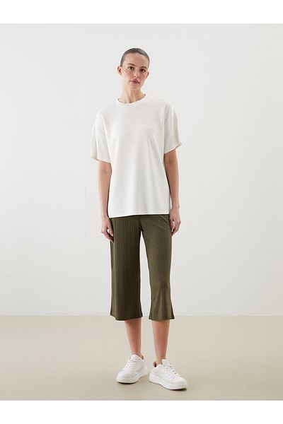 LC Waikiki Brown Women's Capri with Elastic Waist