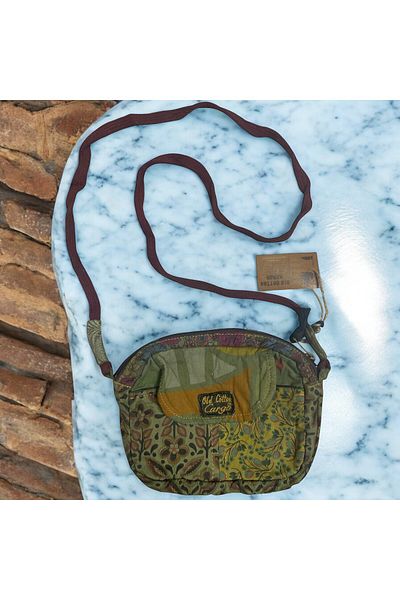 Old Cotton Vintage Shabby Colorful Small Size Long Strap Daily Cross Postman Shoulder Bag 22 cm X 15 cm