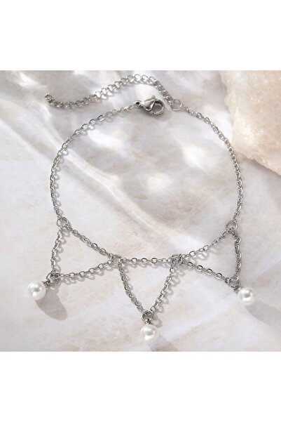 Genel Markalar Zarif İnci Boncuklu Ayak Halhal ile Şıklığınızı Tamamlayın