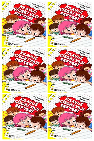 Ata Yayıncılık 1. Classroom New Suitable for Müfredata Writing Pad Large Size (6 Pieces)