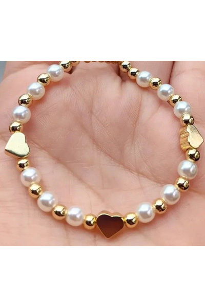 Generic Brand Heart Model Women's Bracelet Reflecting Your Elegance with Pearls