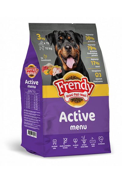 Gebi FRENDY ACTIVE 3 Kg - Hrană uscată pentru câini adulți