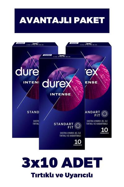 Durex Intense Prezervatif 10'lu 3 Adet