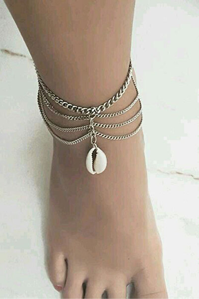 Shiklik MODA خلخال صدفي مع سلسلة لتعزيز أناقتك