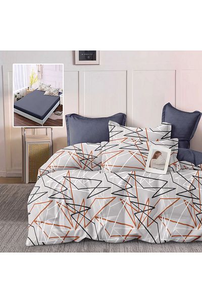 NufJoy Fine Cotton Linen 6 pieces Fitted sheet for mattress 160x200 cm or 180x200 cm