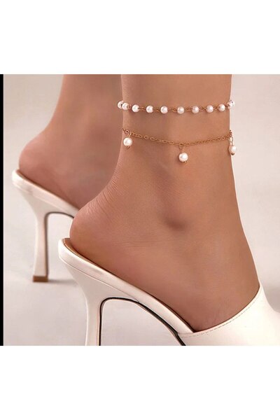 Shiklik MODA Elegant Pearl Detailed Women's Foot Bracelet