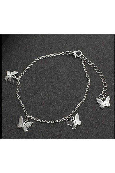 Shiklik MODA خلخال معدني أنيق بتفاصيل فراشة