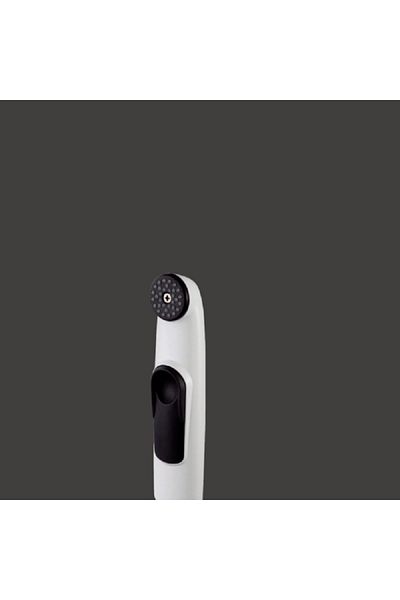 Voli Modern Push Button Handle Premium Material Shattaf Set White and Black