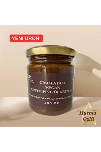 Çikolatalı Antep Fıstığı Kreması-Hurma Özlü-Glutensiz Rafine şekersiz