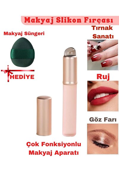 Melien Silikon Ruj Dudak Göz Tırnak Fırçası Dolgun Pürüzsüz Boyama Aparatı Pe...