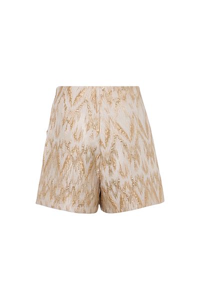 Eight Fashion Γυναικεία πολύχρωμη κομψή μίνι ζακάρ σορτς φούστα