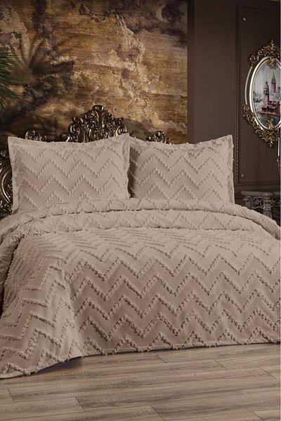 Çeyiz Diyarı Dowry Land Zigoks 3 Piece Double Pique Set Beige