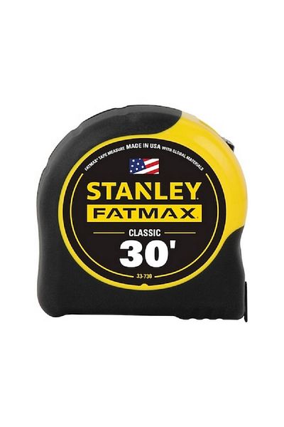 Stanley Classic Compact Measuring Tape Yellow and Black 30ft