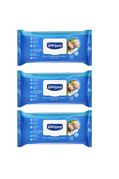 CANPET VÜCUT TEMİZLEME HAVLUSU 48Lİ (3ADET)