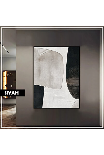 Harika bir ev HARİKABİREV|SOYUT GEOMETRİK GRİ BOHEM MODEL |ÇERÇEVELİ TEMPERLİ...