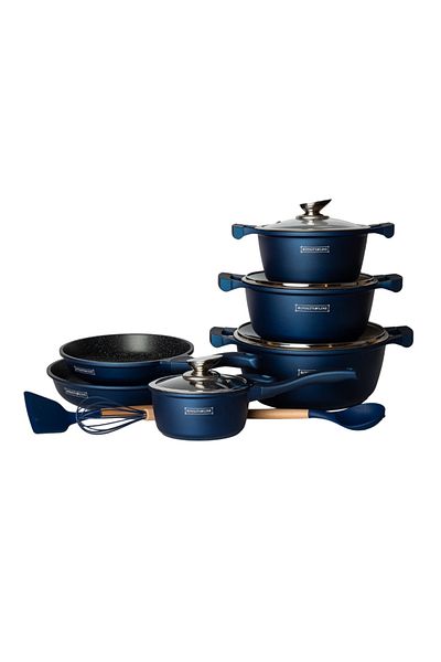 Royalty Line Set de 13 oale și tacâmuri marmorate BS1010, albastru