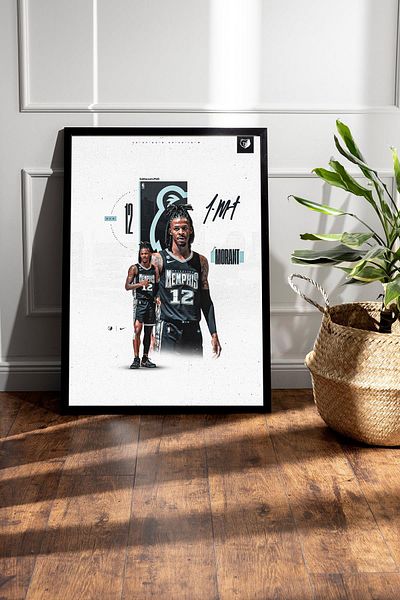 Saturn Pictură cu cadru Ja Morant - Poster NBA Memphis Grizzlies