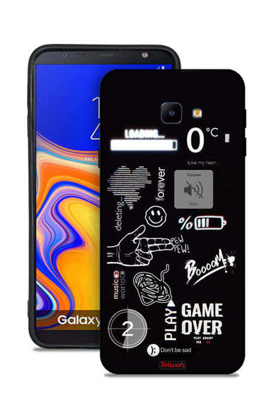 Tolwak غطاء حماية لهاتف Samsung Galaxy J4 Core مطبوع عليه Game Over Pew Pew