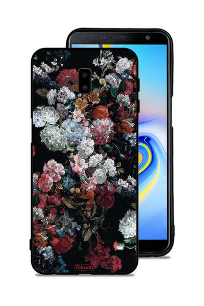 Tolwak غطاء حماية لهاتف سامسونج جالاكسي J6 بلس بنقشة ورود عتيقة