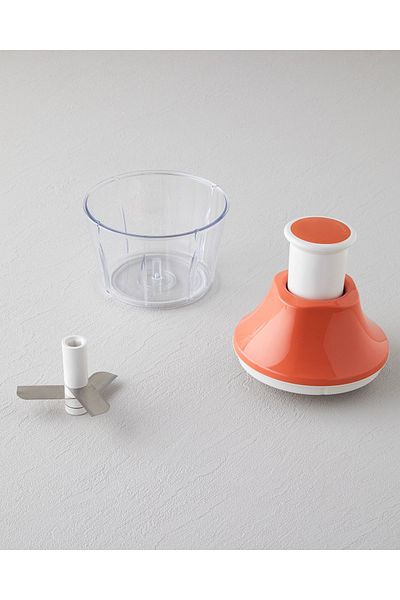 Mutfak Köşesi Ronda Practical Hand Rondo – Press Mechanism, Stainless Triple Blade, 700ml Chopper Rondo with Chamber