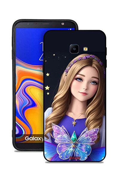 Tolwak غطاء حماية لهاتف Samsung Galaxy J4 Core بتصميم فتاة الفراشة اللطيفة