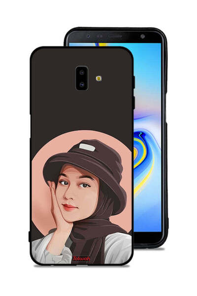 Tolwak غطاء حماية لهاتف Samsung Galaxy J6 Plus بتصميم فتاة قبعة لطيفة ورسم فني