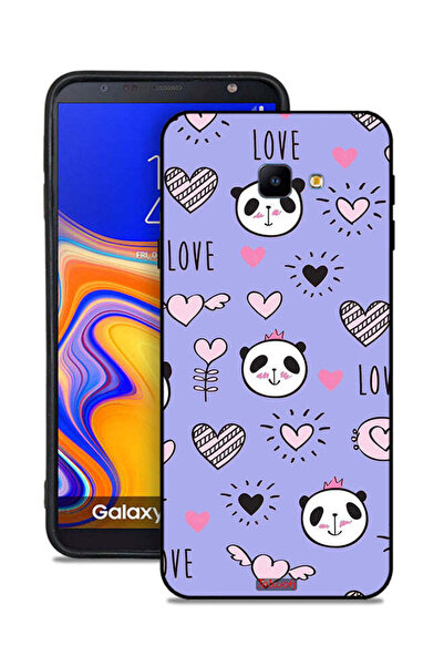 Tolwak غطاء حماية لهاتف Samsung Galaxy J4 Core بتصميم Love And Panda Doodle