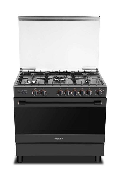 Toshiba Gas Stove, 5 Burners, 60x90, Black