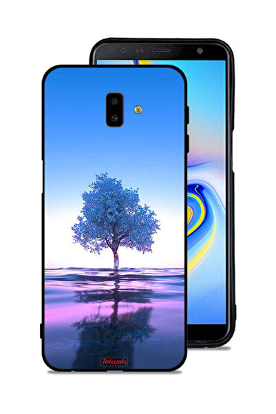 Tolwak غطاء حماية لهاتف سامسونج جالاكسي J6 بلس بتصميم شجرة نيون وانعكاس مائي ...