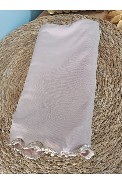 Blotch Premium Lycra Cream Color Lycra Sandy Jersey Shawl