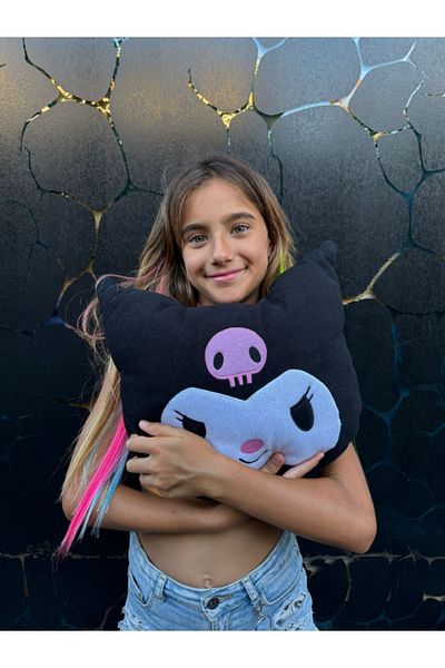 uğurlu dükkan Black Kuromi Plush Pillow