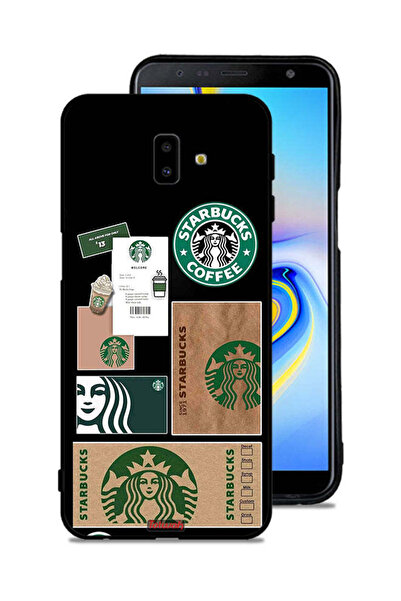 Tolwak غطاء حماية لهاتف سامسونج جالاكسي J6 بلس، ملصق ستاربكس